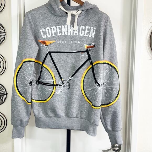 Fox Other - Fox Premium Mens Copenhagen Biketown Fleece Bike Graphic Hoodie - Gray, Size M